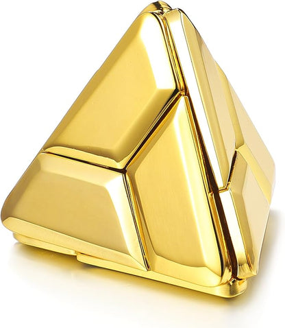 Triangle Metal Puzzle, 3D Brain Teaser Puzzle, Fidget Desk Toys for Adults, Office, and Home