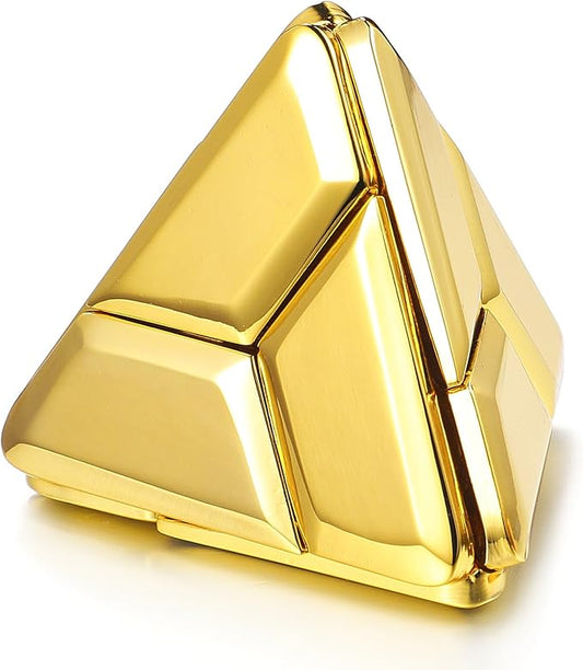 Triangle Metal Puzzle, 3D Brain Teaser Puzzle, Fidget Desk Toys for Adults, Office, and Home