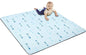 Baby Floor Play Mat Foldable Crawling Mat, 50x50 Play Mat for Playpen, Washable Non Slip One-Piece Playmats Portable, Cushioned Baby Tummy Time Mats for Infants and Toddlers (Arrow)