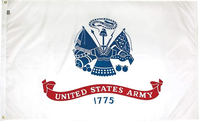 FlagSource U.S. Army Nylon Military Flag, Made in The USA, 5x8'