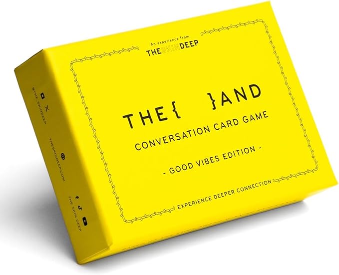 (THE AND) Good Vibes Edition - 199 Laugh Out Loud Conversation Cards for Friends, Family, Couples - Fun Icebreaker Cards to Connect - Stress Free Talking Game to Inspire Storytelling by The Skin Deep
