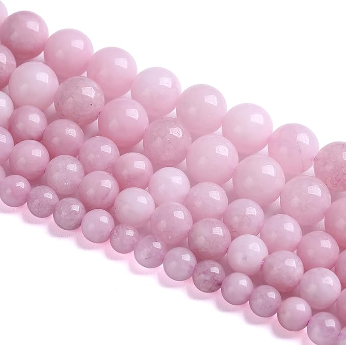 6MM 60PCS Kunzite Beads Round Loose Beads for Jewelry Making DIY Bracelet Necklace Crystal