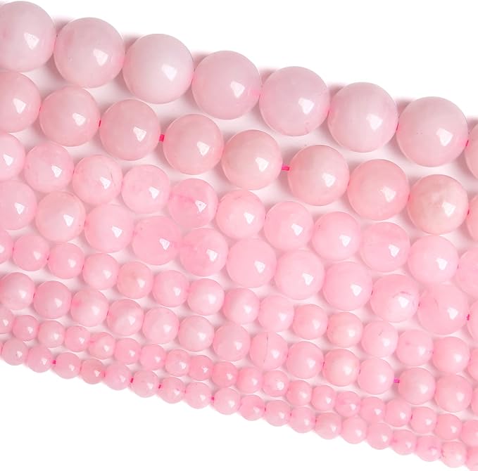 6MM 61PCS Natural Stone Brazilian Rose Quartz Crystal Beads for Jewelry Making DIY Bracelet