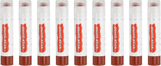 PATIKIL Tempera Paint Sticks, 9 Pcs Solid Tempera Paints Sticks Washable Bulk Markers Pen Quick Drying for Artists Beginners Art Supplies, Brown