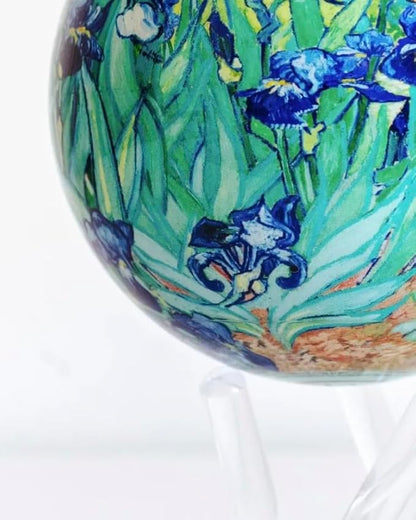 MOVA Van Gogh Irises 4.5” – Solar Rotating Globe Inspired by Famous Painting | Art Desk Décor | No Batteries or Wires