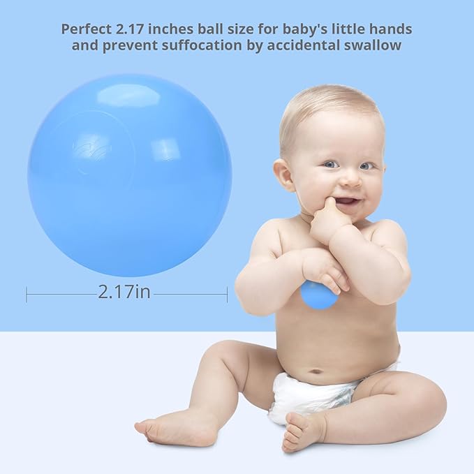 GOGOSO Plastic Balls Play Pit Balls for Baby Kid Ball Play Pit Play Yard, Baby Fance, Playpen, Playtent with 3 Colors,2.17inches