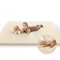 Mallify Baby Mat for Floor, Thick Soft Non-Toxic Vegan Leather Baby Play Mat, Waterproof Foam Play Mat, Padded Play Mat for Baby, 48x48 Playpen Mat, Infant Playmat for Baby Girls and Boys, Beige
