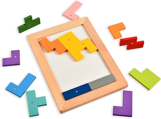 BOHS Wooden Magnetic Puzzle - Anti-Loss for Home and Travel Playing - Portable Russian Jigsaw Puzzle Brain Teaser Toy Gift for Kids
