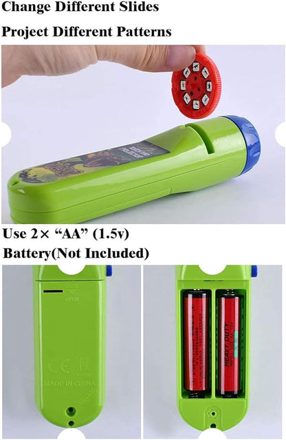 Georgie Porgy Children Projector Toys Educational Science Set Wall Ceiling Tent Torch Flashlight for Kids Gifts for Boys Girls (Wild Animal + Sea World)