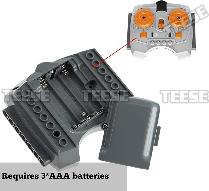 24pcs Technic-Motor Set with Adjustable-Speed-Remote-Receiver, Battery-Box-Extension-Cable, Compatible with Technic-Parts