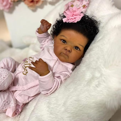 Reborn Baby Dolls Black Girls 18inch Silicone Babies Lifelike Newborn Toddler Open Eyes Realistic boy That Look Real