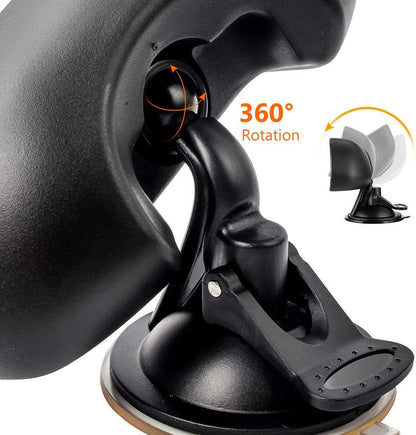 GES Rear View Mirror - 360 Degree Adjustable, Strengthen Suction Cup for Car - 5.9 x 2.2Inch - Black