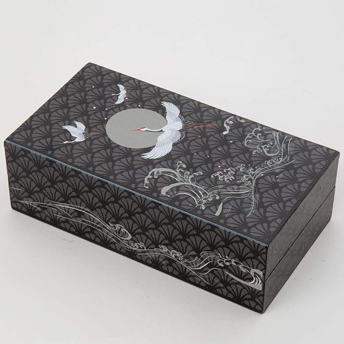 Bits and Pieces - Soaring Cranes Secret Puzzle Box - Wooden Money Box Brainteaser - 10 Step Solution Brain Game