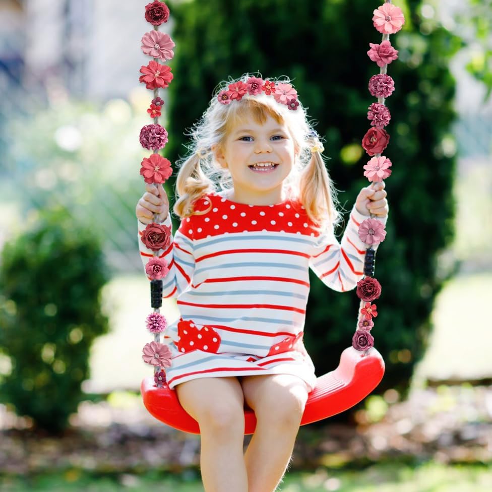 Faux Flower Heads Mini Red Artificial Flower Heads Fake Peony Daisy Rose Flowers Multicolor Small Silk Daisy Flower Heads for Craft Garland Wedding Party DIY Home Decoration,2-4 cm