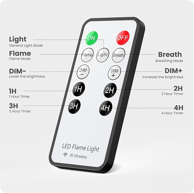 【Upgraded】 LED Flame Lights with Remote & Timer, 4-Mode Rechargeable Battery Operated Flameless Candles, Waterproof Pillar Flickering Lanterns for Room Patio Wedding Halloween Home Decor, Green
