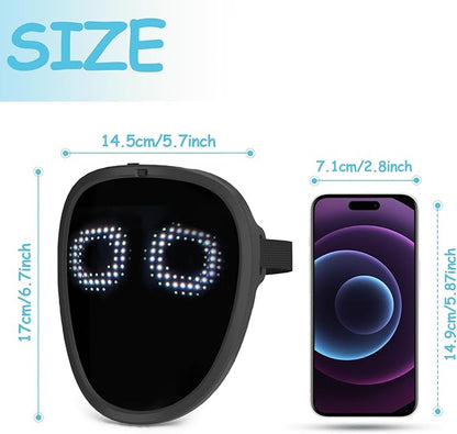 Depointer Life Led Mask with Gesture Sensing,Unisex LED Lighted Face Transforming Mask for Costume Cosplay Party Masquerade