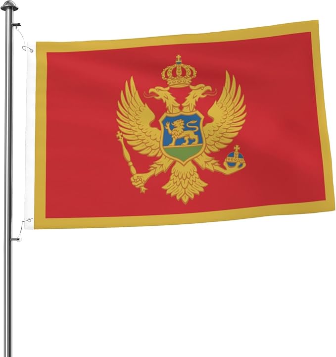 Montenegro Flag Garden Yard House 2x3 ft Flags Double Sided Print Banner Indoor Outdoor Party Home Decorations for Boat Dorm House Balcony