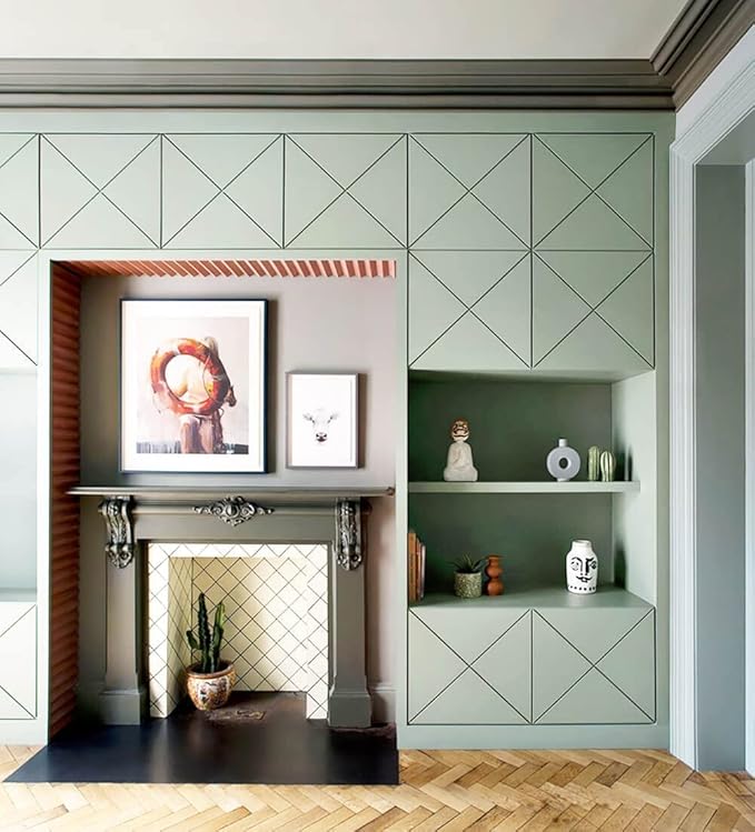 Dimoon 118''x23.6'' Green Peel and Stick Wallpaper Contact Paper Modern Self Adhesive Wall Paper Removable Renter Friendly Textured Solid Color Shelf Cabinet Vinyl Roll (118''x23.6'',Light Green)