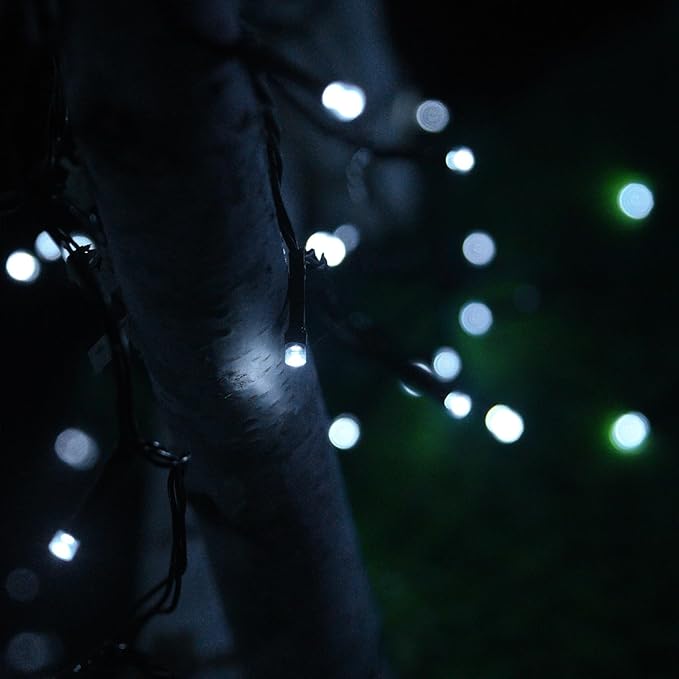 240 LED Solar String Lights for Outside, 2 Pack 55FT Outdoor Solar String Lights, Waterproof Solar Powered String Lights Outdoor with 8 Modes for Garden, Balcony, Wedding, Party (Cool White)