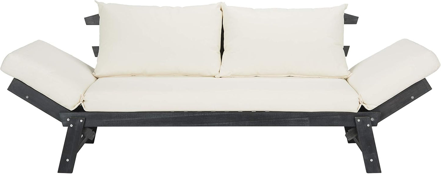 SAFAVIEH PAT6745A Outdoor Collection Tandra Grey Modern Contemporary Daybed Day Bed