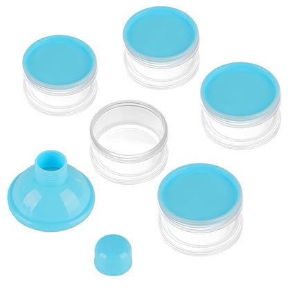 Accmor Formula Dispenser On The Go, 5 Compartments Stackable Formula Container for Travel, Baby Milk Powder Kids Snack Container, BPA Free