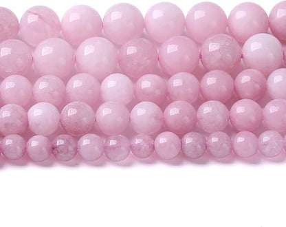 6MM 60PCS Kunzite Beads Round Loose Beads for Jewelry Making DIY Bracelet Necklace Crystal