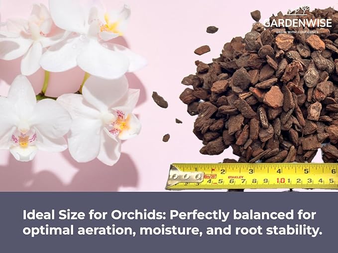 Premium Orchid Bark for Potting Mix – Ready-to-Use Pine Bark for Indoor Plants, Orchid Repotting & Soil Mix Creation, Ideal Orchid Medium (10 quarts)