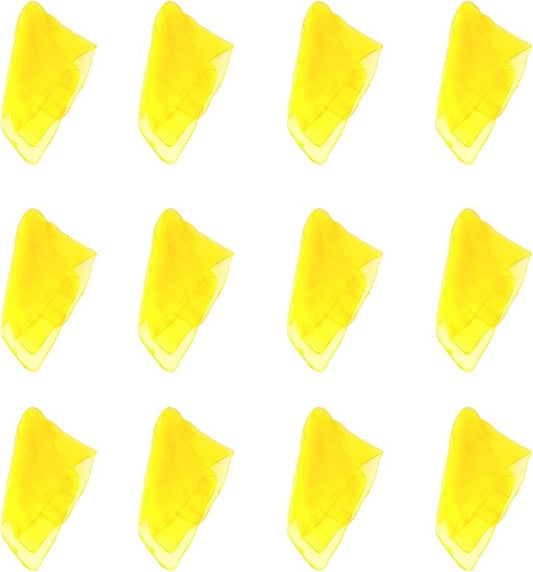 Larcele 12 Pieces Juggling Dance Scarf for Performance Prop Accessory 24 x 24 inches WDSJ-02