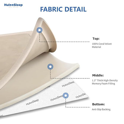 Baby Play Mat for Floor,1.3" Thick Memory Foam Tummy Time Mat for Toddlers,Infants,Kids,Water-Repellent Soft Nursery Rug,Extra Large Non Slip for Crawling&Yoga,Tatami Style for Living Room(Beige)