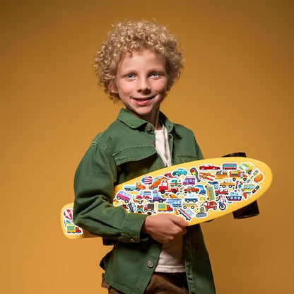 36 Sheets Cars and Trucks Stickers for Kids, 700+ Vehicle Transportation Stickers Party Favors Pack Including Cars, Construction,Fire Trucks,Buses,Airplane,Rocket and More!