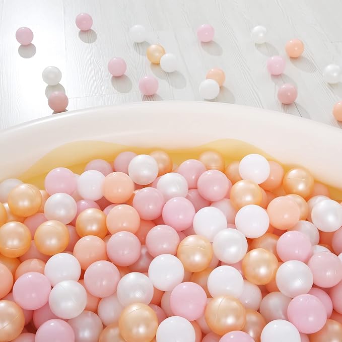 Realhaha Ball Pit Balls 50 100 200 500 Play Balls Plastic Balls for Baby Girls Toddlers Kids Play Tent Pool Playhouse Playpen Party Decoration
