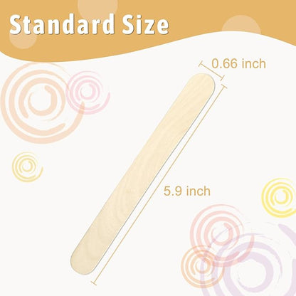 WISYOK 2000 PCS 6 Inch Wooden Popsicle Sticks for Crafts, Wooden Craft Sticks, Wide Lollipop Sticks, Treat Sticks Ice Pop Sticks for Creative Designs or Kids Education, Home Art Projects