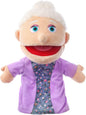 1 Pcs Family Hand Puppets 12 Inch Grandparents, Mom & Dad, Brother & Sister Plush Hand Puppet Toys Role-Play Toy Puppets for Kids Storytelling Imaginative Pretend Play Teaching Preschool(Grandmother)