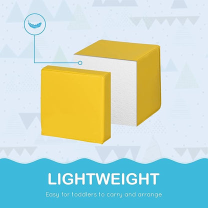 Soozier 12 Piece Soft Play Blocks, Soft Foam Toy Building and Stacking Blocks Compliant Learning Toys for Toddler Baby Kids Preschool