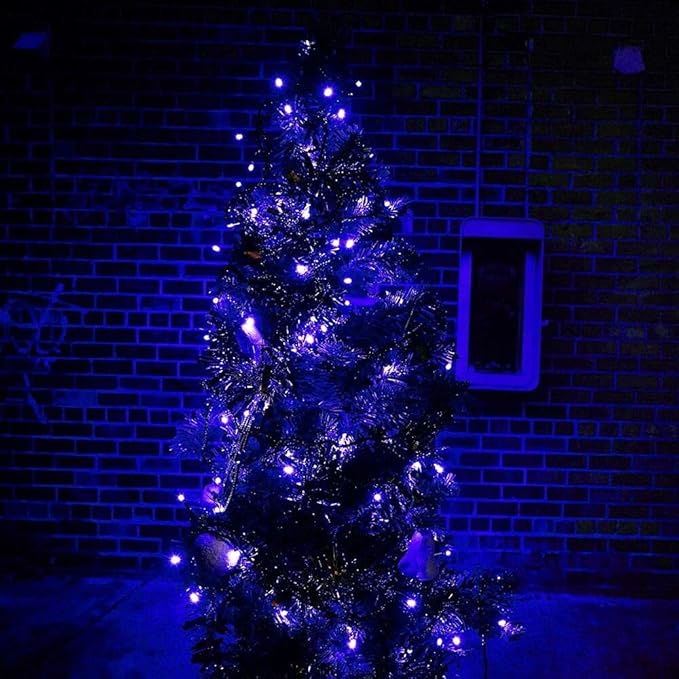 OZS 2PACK 164ft 400LED Extendable Blue Christmas String Lights Indoor/Outdoor, Waterproof 8 Modes Green Wire Christmas Tree Lights for Wedding Christmas Decorations (Blue Light)