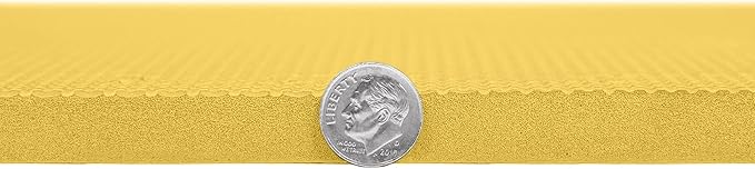 FlooringInc's 1/2" Soft Non-Toxic Baby Play Mat, Toddler Playmat, Colorful Puzzle PlayMat, Floor Mats for Kids & Babies, EVA Foam Interlocking Tiles for Nursery & Playroom | Yellow, 12 Tiles, 48 Sq/Ft