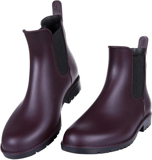 Asgard Women's Ankle Rain Boots Waterproof Chelsea Boots