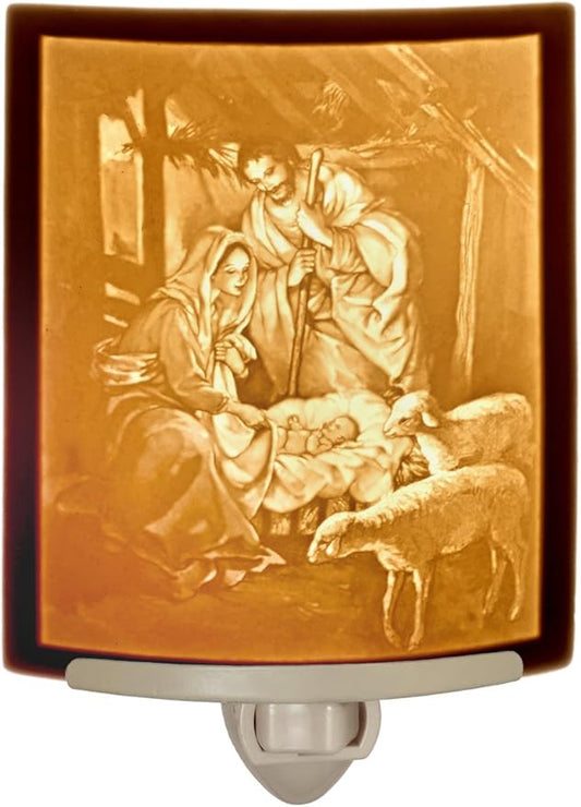 Nativity - Translucent Porcelain Lithophane Christmas Night Light