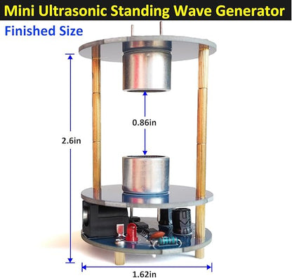 DIY Ultrasonic Suspension Solder Project Kit for Electronic Soldering Practice and Learning, Mini Cool Acoustic Levitator, DIP Version, Great STEM Project and Gift by VIGURTIME
