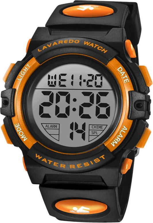 Kids Watch,Boys Watch for 3-15 Year Old Boys,Digital Sport Outdoor Multifunctional Chronograph LED 50 M Waterproof Alarm Calendar Analog Watch for Children with Silicone Band,Kids Gift