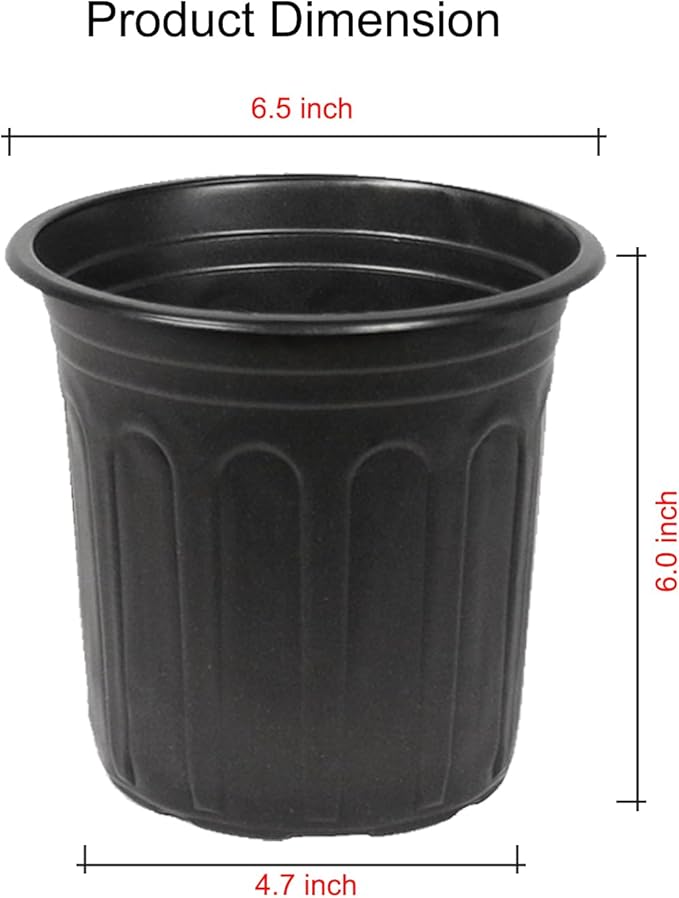 60-Packs 1 Gallon-S Flexible Plastic Plant Nursery Pots with 10 Pcs Plant Labels, Thickened Soft Seed Starting Container for Seedlings, Vegetables, Succulents and Cuttings