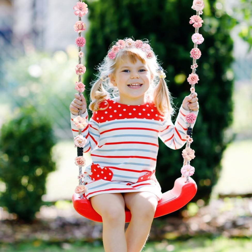 Faux Flower Heads Small Silk Artificial Flower DIY Fake Mini Flowers Rose Daisy Multicolor Flowers Craft Supplies for Wedding Party Wreath Graduation Season Party Home Decor (45, Pink)