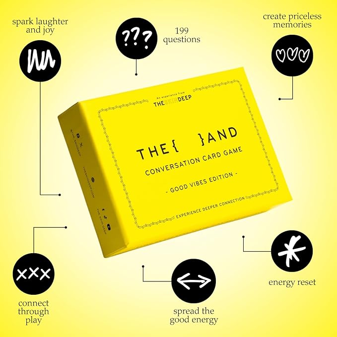 (THE AND) Good Vibes Edition - 199 Laugh Out Loud Conversation Cards for Friends, Family, Couples - Fun Icebreaker Cards to Connect - Stress Free Talking Game to Inspire Storytelling by The Skin Deep