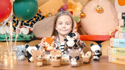 Tricofun® Animals 3D Soft Building Blocks - Cute Animal Kit, Pressure-Relief, STEM Educational Toys, Enhance Hands-On Skills Interlocking Building Blocks (1113-Mini Elephant)