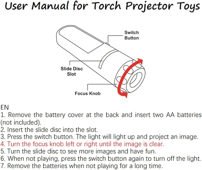 Georgie Porgy Children Projector Toys Educational Science Set Wall Ceiling Tent Torch Toddler Flashlight for Kids Gifts for Boys Girls (Dinosaur)