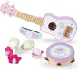 Kids Guitar for Girls, Wooden Musical Instruments Toys with Ukulele, Tambourine, Maracas, Harmonica, Mini Band Sets for Toddlers 2 3 Years Old Birthday Gift (Pink for Girls)