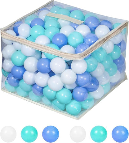 MoonxHome Ball Pit Balls for Toddlers, BPA Free Crush Proof Plastic Toy Balls for Ball Pit, Children's Pool Water Toys, Macaron Ocean Balls for Play Tent 2.15 Inch Pack of 100…