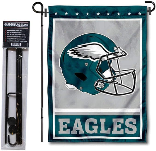 WinCraft Philadelphia Eagles Football Garden Flag and Pole Stand Holder