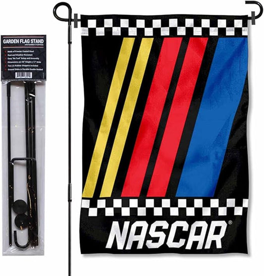 WinCraft NASCAR Garden Flag and Flagpole Mount