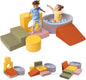 6-Piece Foam Climbing Blocks for Toddlers, Climb and Crawl Soft Play Set, Machine Washable Cover, Indoor Activity Play Structure, Climbing Toys for Toddlers 1-3 (Multi-Color, w/Ball Pit)